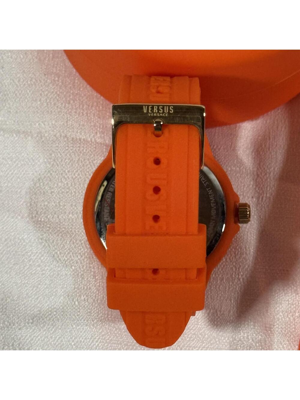 Versus by Versace Watch Tokyo R Orange VSPOY0218 Silicone Lion Head With Case - Picture 3 of 8